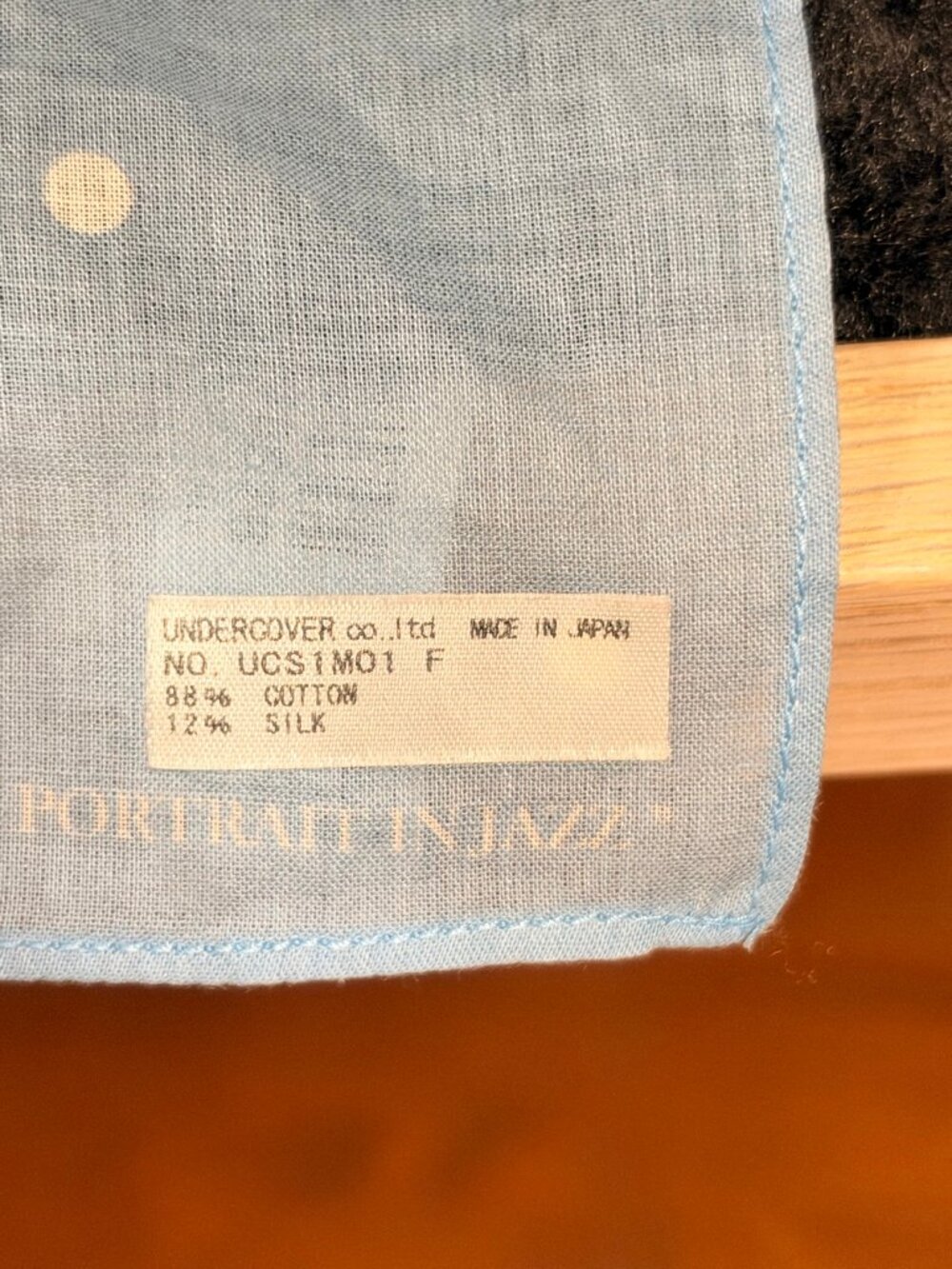 UNDERCOVER Portrait in Jazz Bandana Scarf Light Blue